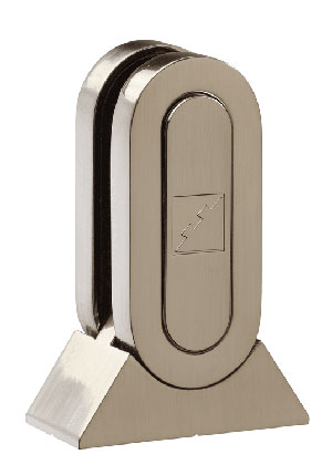 Fusion Brushed Nickel Glass Brackets X 2