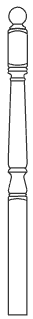 Hemlock 90mm Complete Newel 1520mm