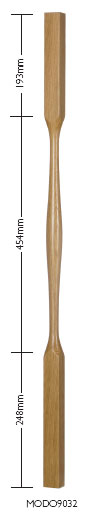 Oak 900mm Modus Spindle 32mm 