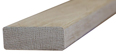 White Oak SQ Baserail 1800mm No Groove