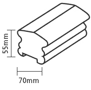 Ash HR Handrail 2400mm 41mm