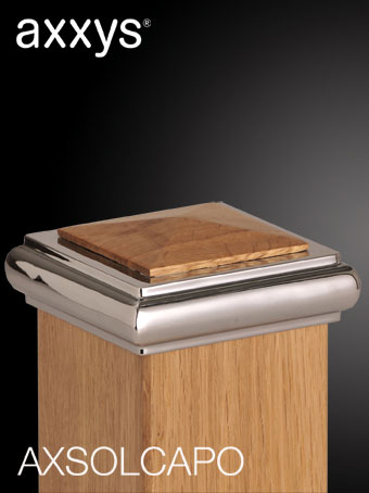 Axxys Solo Oak + Chrome Newel Cap