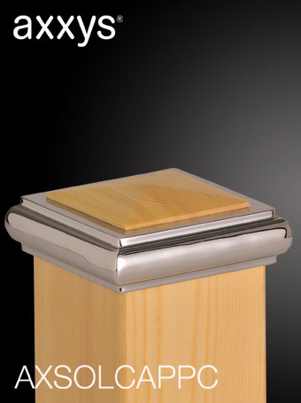 Axxys Solo White + Chrome Newel Cap