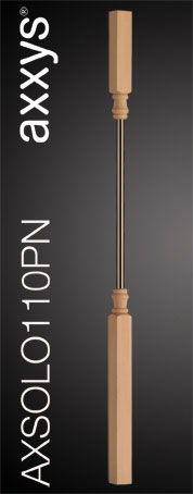 Axxys Solo Pine + Nickel 1100mm Stair Spindle