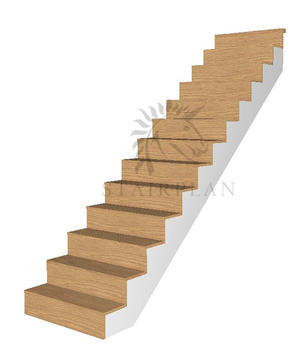 Denver Oak 13 Riser Straight Staircase