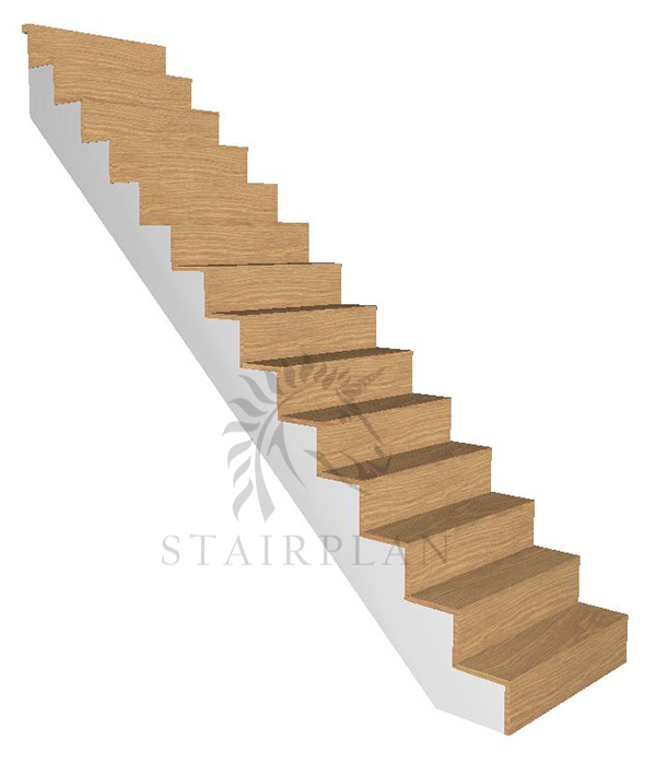 Denver Oak 14 Riser Straight Staircase