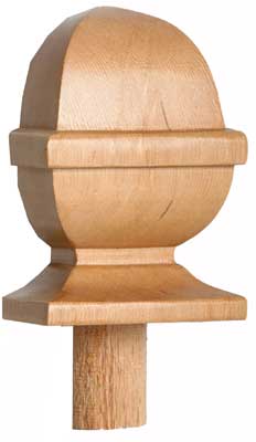 Oak Half Square Acorn Newel Cap