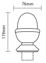 Pine Acorn Newel Cap 82mm 