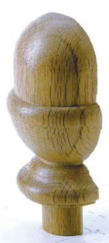 Oak Half Acorn Newel Cap