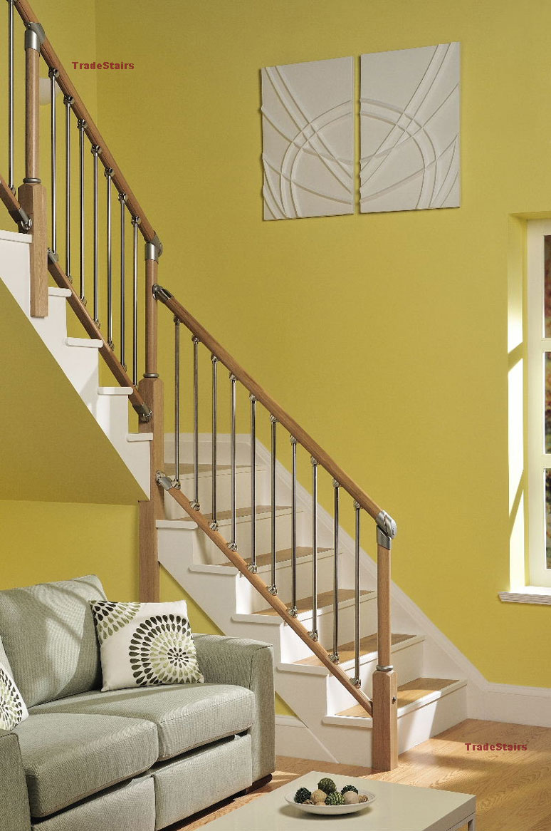 Axxys Evolution Stairparts on a Cut String Stair