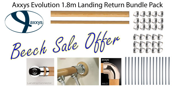 Axxys 1.8m Evolution Landing Return Pack Beech + Chrome