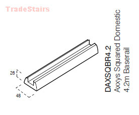 DOMESTIC AXXYS  SQUARE OAK BASERAIL 4.2M U/F