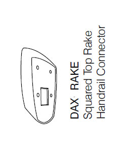 AXXYS SQUARED CHROME TOP RAKE HANDRAIL CONNECTOR