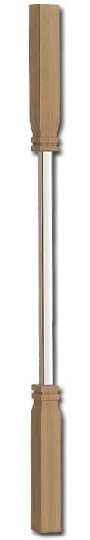 Axxys Vantage Oak + Chrome 895mm Stair Spindle