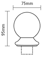 Pine Ball Newel Cap 82mm 