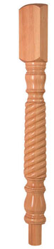Pine Barley Twist 196  Half Newel Turning