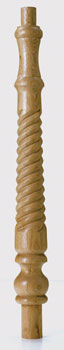 Oak Barley Twist Continuous Handrail Newel Turning 