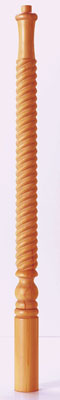 Cheshire Pine Barley Twist NTV Volute Newel Turning