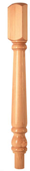Pine 180 90mm Half Newel Turning