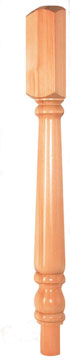 Pine 230 90mm Half Newel Turning
