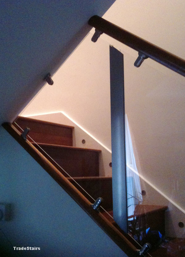 Fusion Chrome Acrylic Stair Infill Panel + Brackets