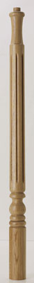 Oak Fluted Volute Newel Turning 