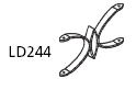 Base Rail Support Bracket x 6 (Decking Range)