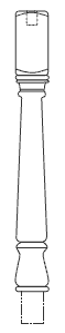 Pine Newel Turning 82mm 160