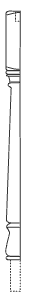 Pine Half Newel Turning 82mm 160