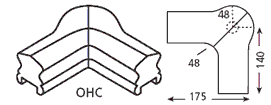 Oak OHC Handrail Fitting