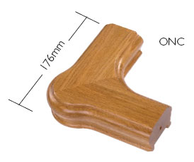 Oak Newel Corner Fitting (DU)