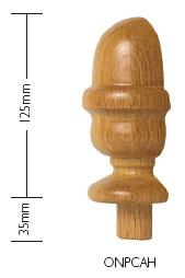 Oak Half Acorn Newel Cap (DU)