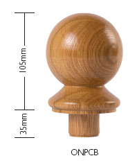 Oak Ball Newel Cap (DU)