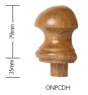 Oak Half Dome Newel Cap (DU)