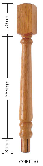 Oak 90mm Newel Turning 170 (DU)