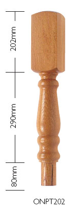 Oak 90mm Newel Turning 202 (DU)