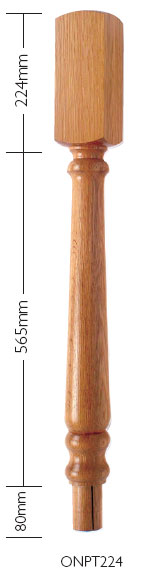Oak 90mm Newel Turning 224 (DU)