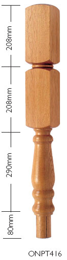 Oak 90mm Newel Turning 416 (DU)