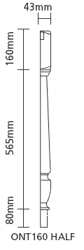 Oak CWONT160 Half Newel Turning