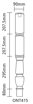 Oak CWONT415 Newel Turning