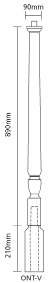 Oak CWONT-V Volute Newel Turning