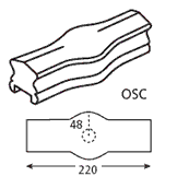 Oak OSC Handrail Fitting