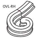 Oak OVL-RH Right Hand Volute Handrail Fitting