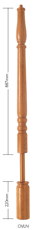Oak Volute Newel Turning  (DU)