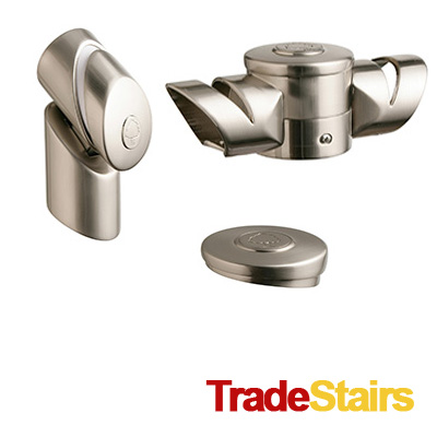 Axxys Evolution Satin Nickel Handrail Fittings