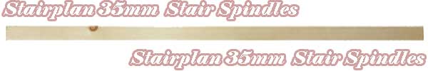 Pine 900mm 35mm Plain Square Baluster