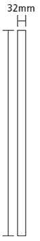 Hemlock 1100mm Plain Square Baluster