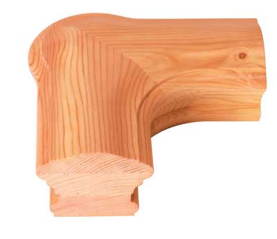 Warwick Pine Handrail Level Quarter Turn Cap