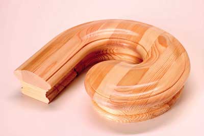 Warwick Pine Handrail Left Hand Volute