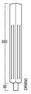 Oak Plug-in Double Reed Newel Post